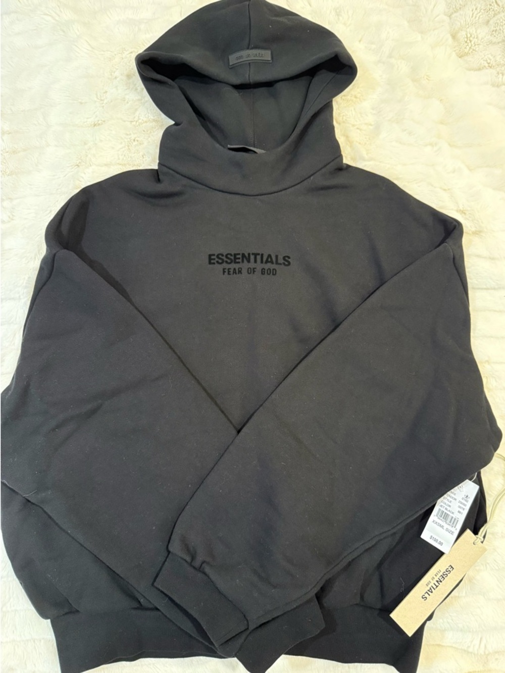 Fear of God ESSENTIALS Black Pullover Hoodie